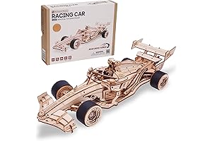 ROBOTIME 3D Puzzles for Adults, 1:18 Scale Wooden Racing Car - Best Model Kits