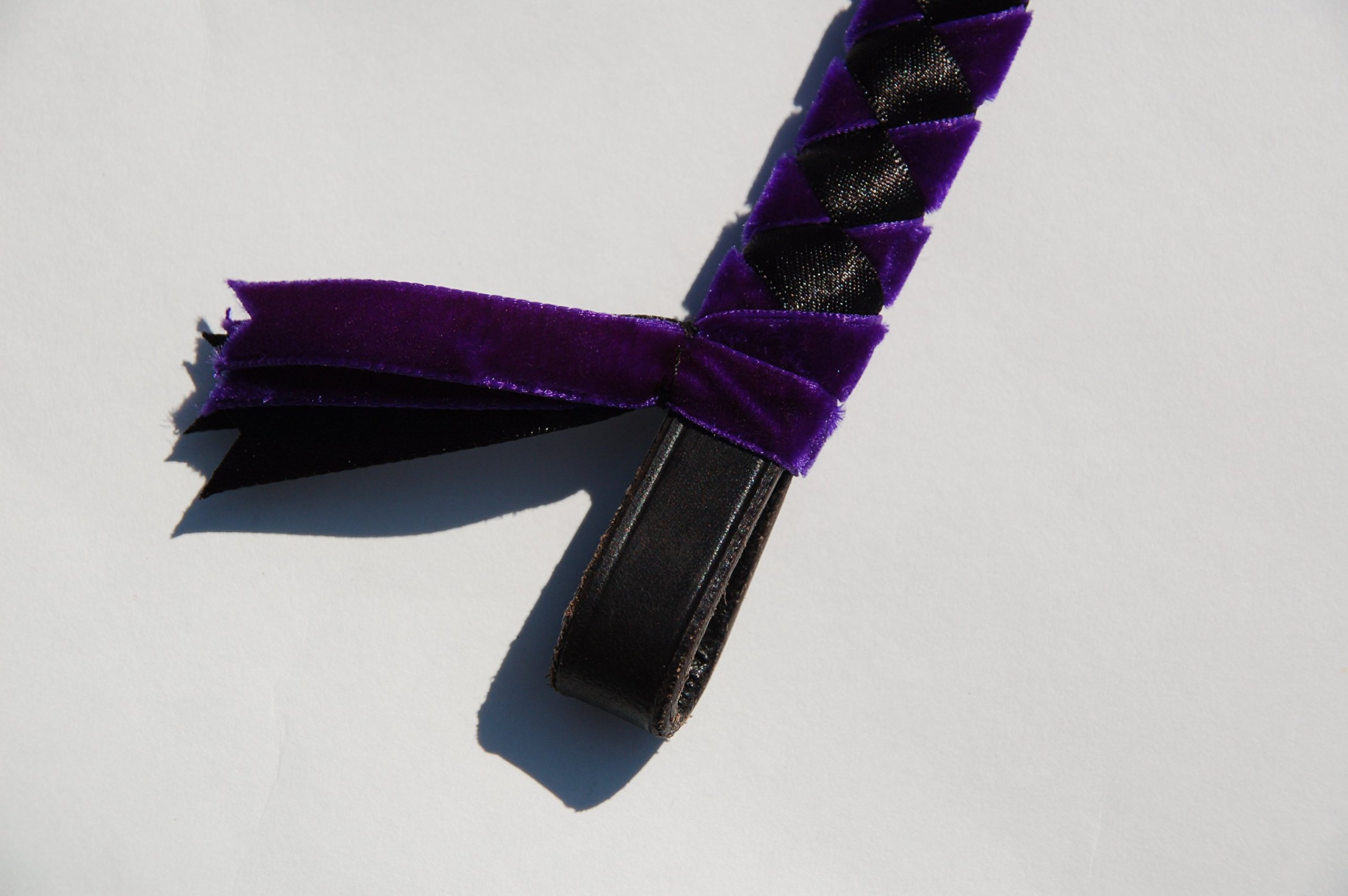 IV Horse Velvet Browbands Small Pony Cob and Full (Purple and Black, Small Pony) — image 1