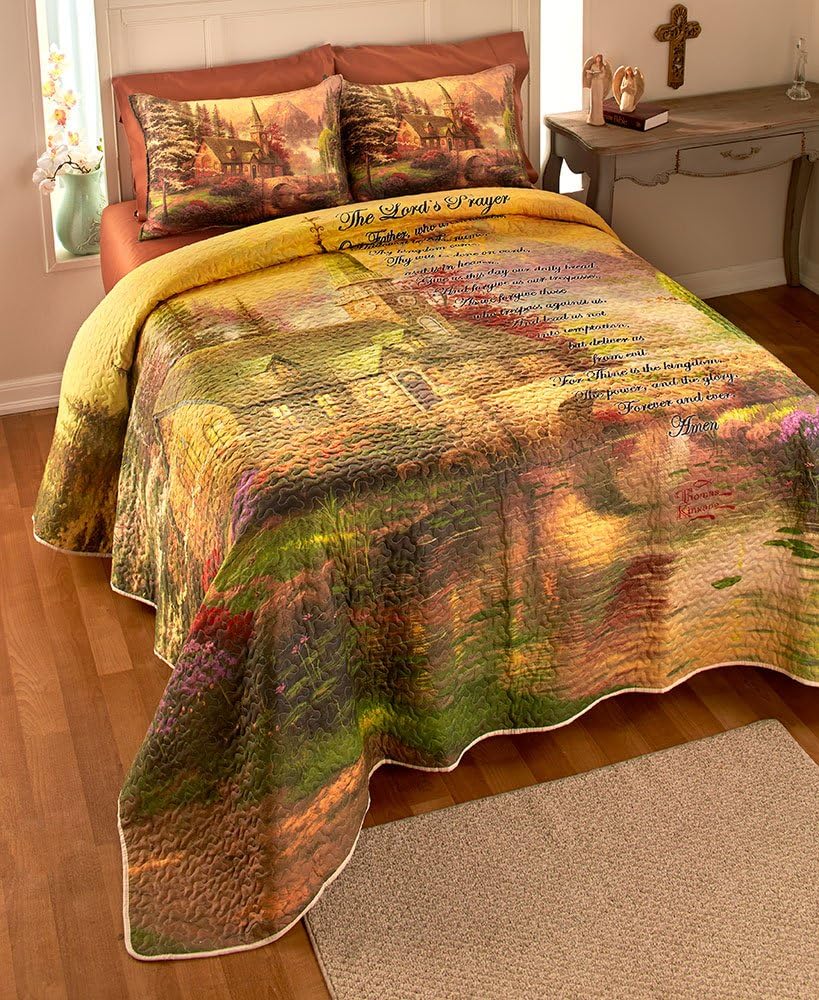 Virah Bella The Lords Prayer Printed Quilt Set - King Size