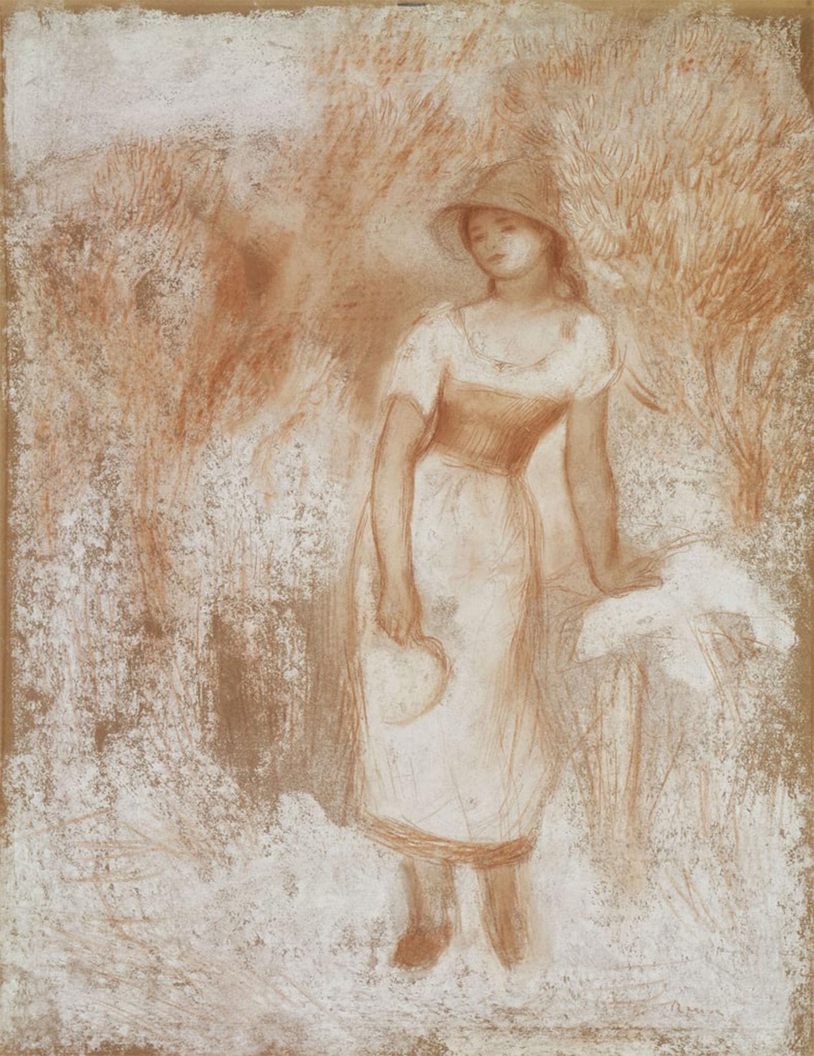 Serendipitp No Frame Retro Picture Poster Wall Art Pictures Painting The Reaper By Pierre Auguste Renoir Wall Art Canvas Print For Wall Decor 60X90cm