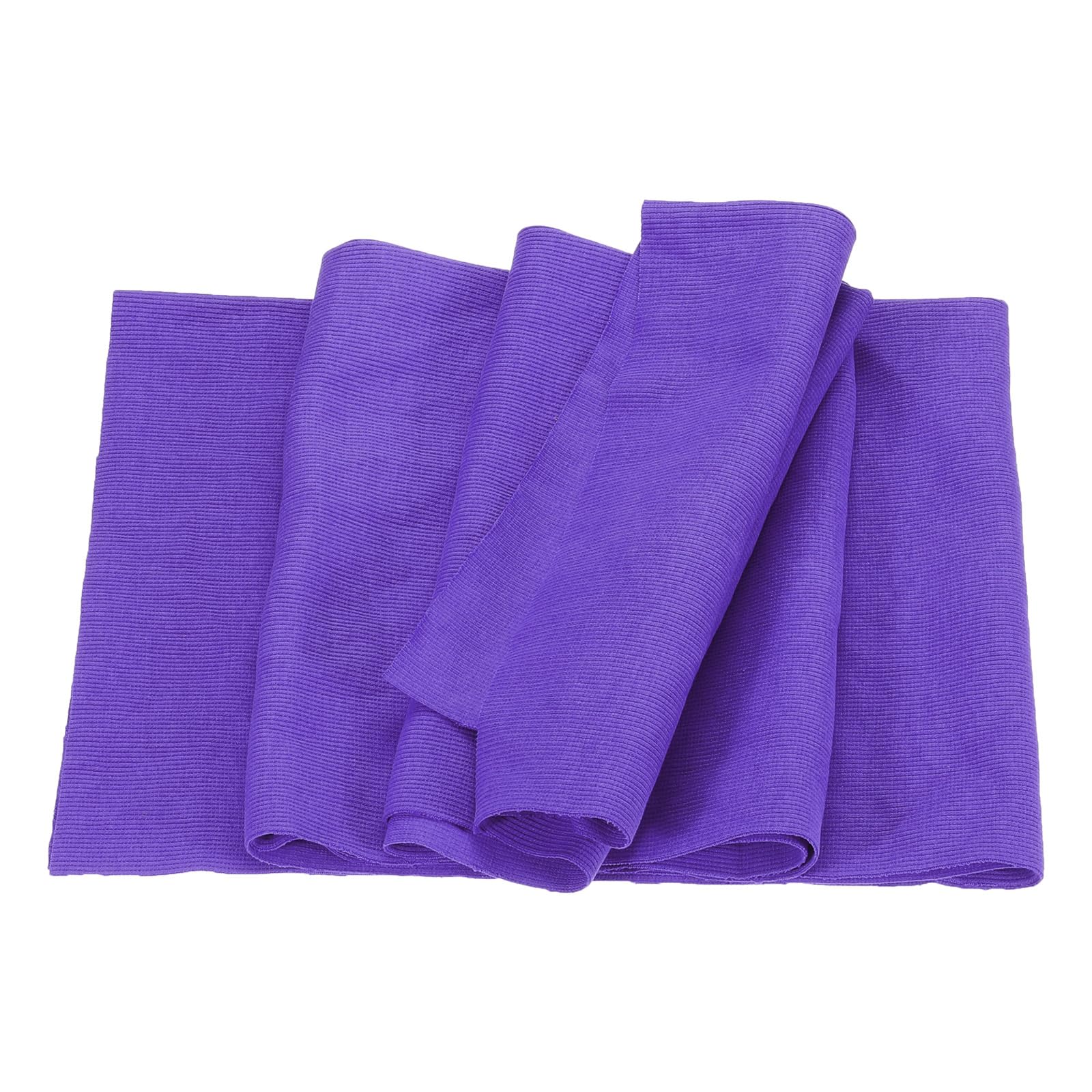 MECCANIXITY 47" Elastic Cuffs Ribbed Trims Cotton Fabric Knit Rib Stretch Tape Cuff Sleeve Waistband for Sewing, 20" Wide Purple