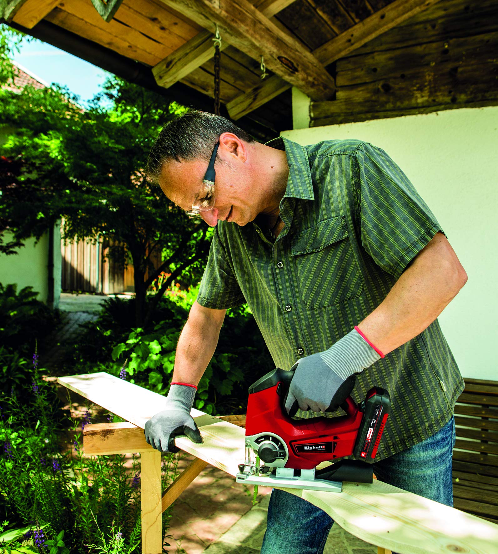 Einhell Te-Js 18 Li - Solo Wyrzynarka, Czarny/Czerwony, 26.5 x 7.8 x 20.5 cm; 1.82 kg & Einhell S35 Walizka, Czerwony/Czarny, S