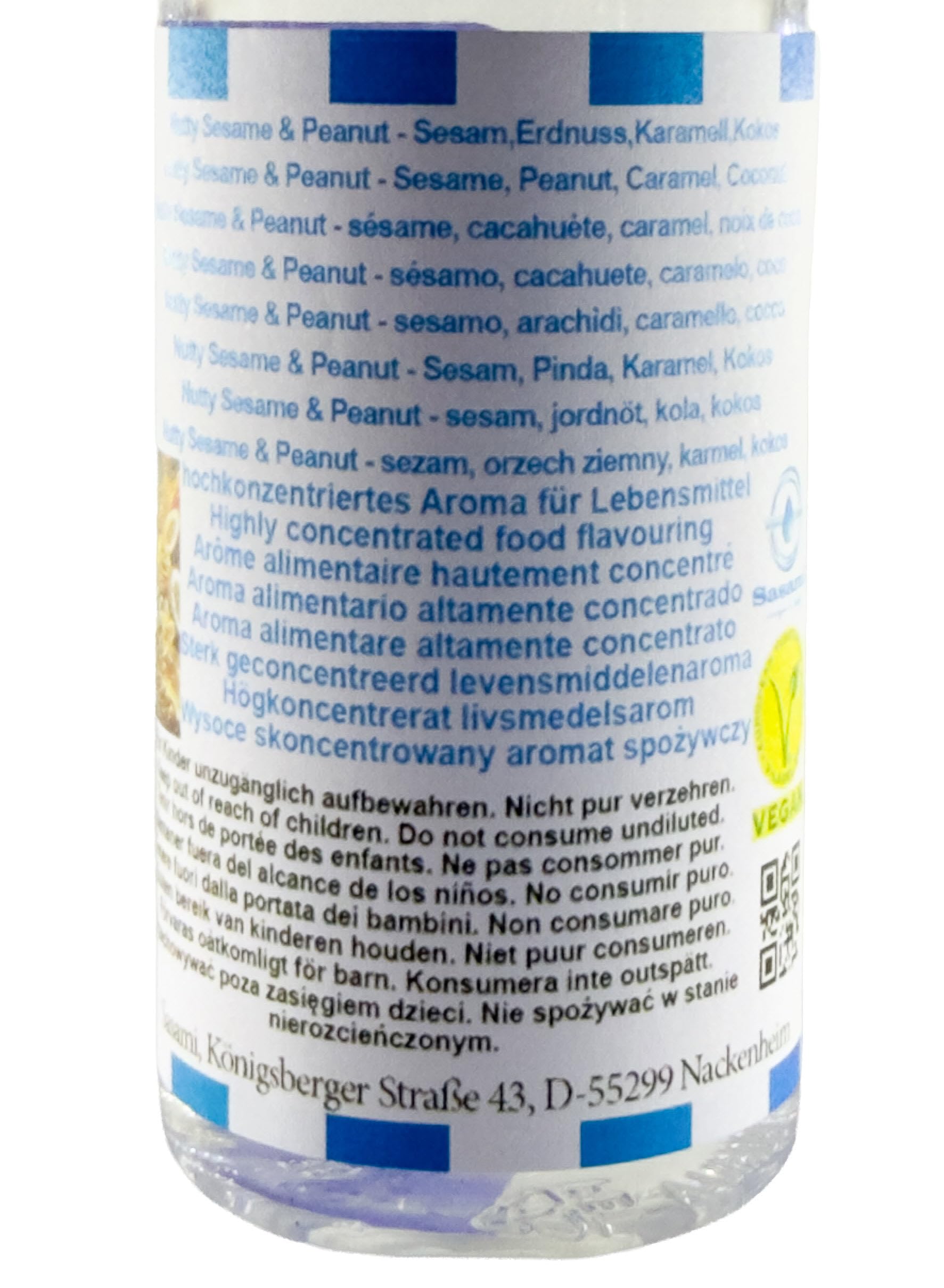 Nutty Sesame & Peanut - sezam, orzech ziemny, karmel, kokos Aromat Koncentrat - wegański - Sasami - 100ml