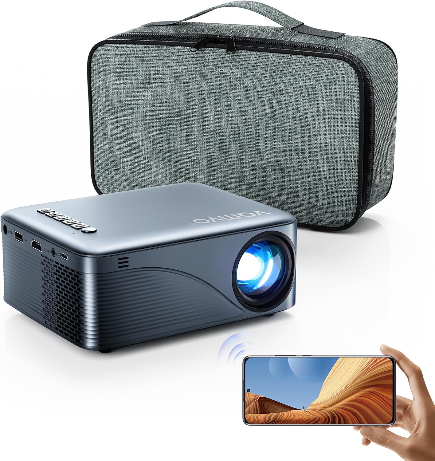 vamvo Mini Projector WiFi Portable Movie Projectors