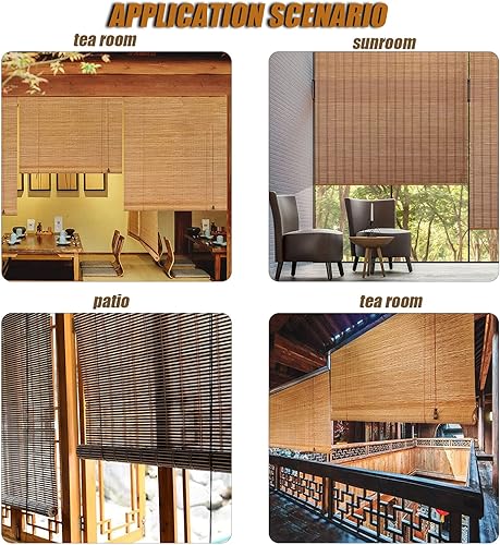 Miniatura 5 de Persianas de bambú enrollables de bambú para exteriores, persianas enrollables de bambú, persianas enrollables de bambú para patio,