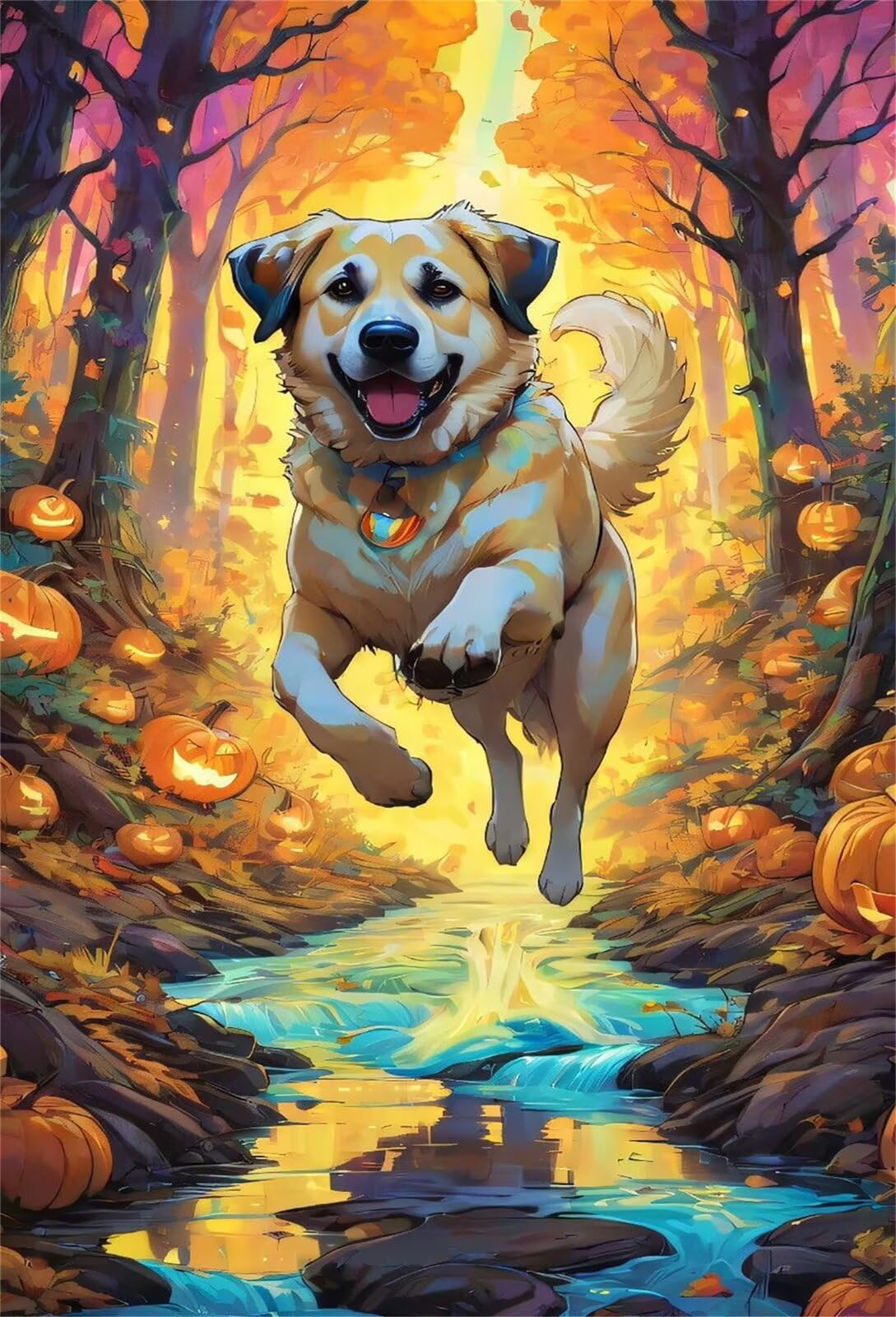 Rompecabezas para Adultos de 2000 Piezas | Río Jungla Perro | Puzzle Terapéutico de Estimulación Mental y Desconexión Digital, Encaje, Idea de Regalo, 100x70 cm