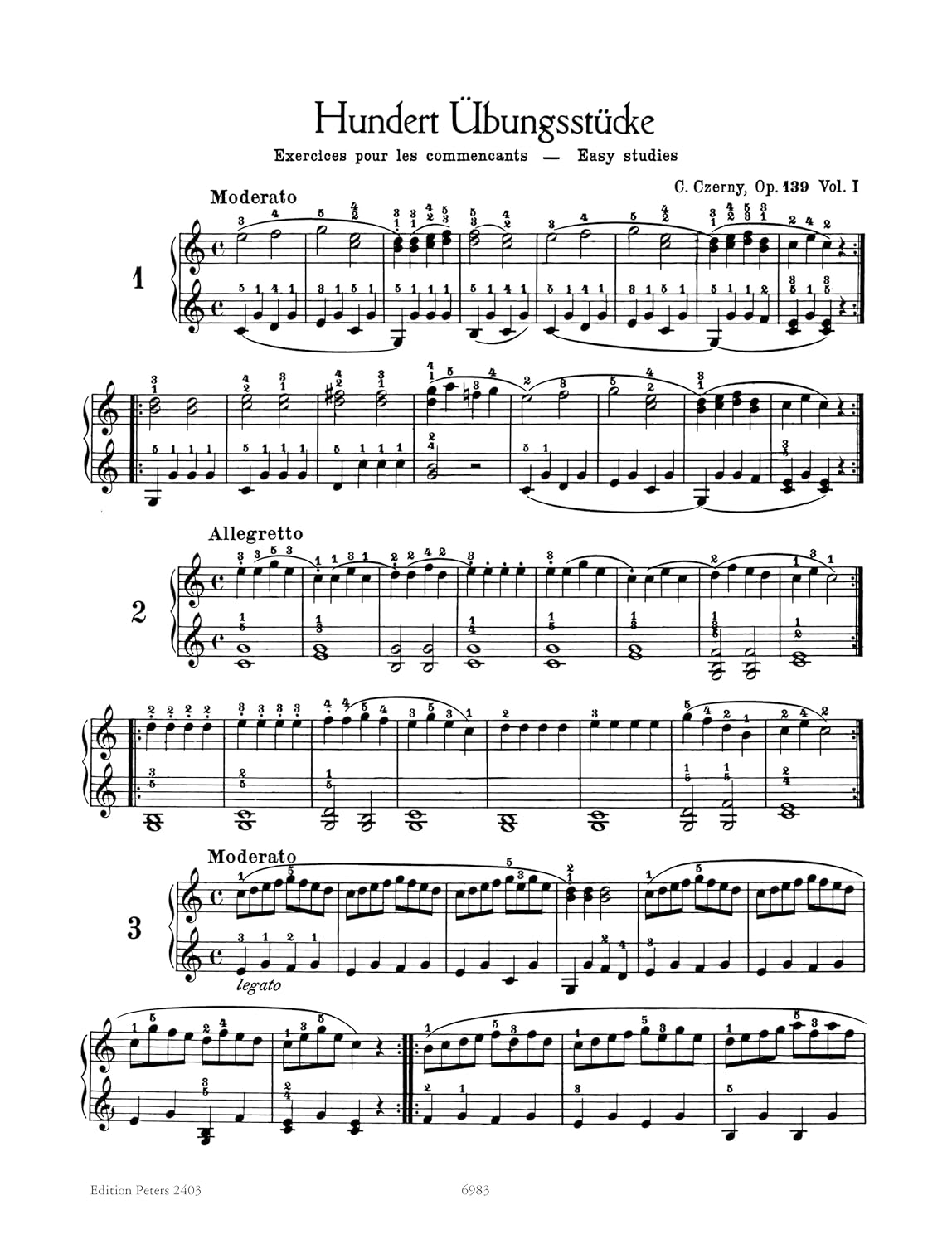 100 Easy Studies Op. 139 for Piano (Edition Peters)      Paperback – May 1, 2022