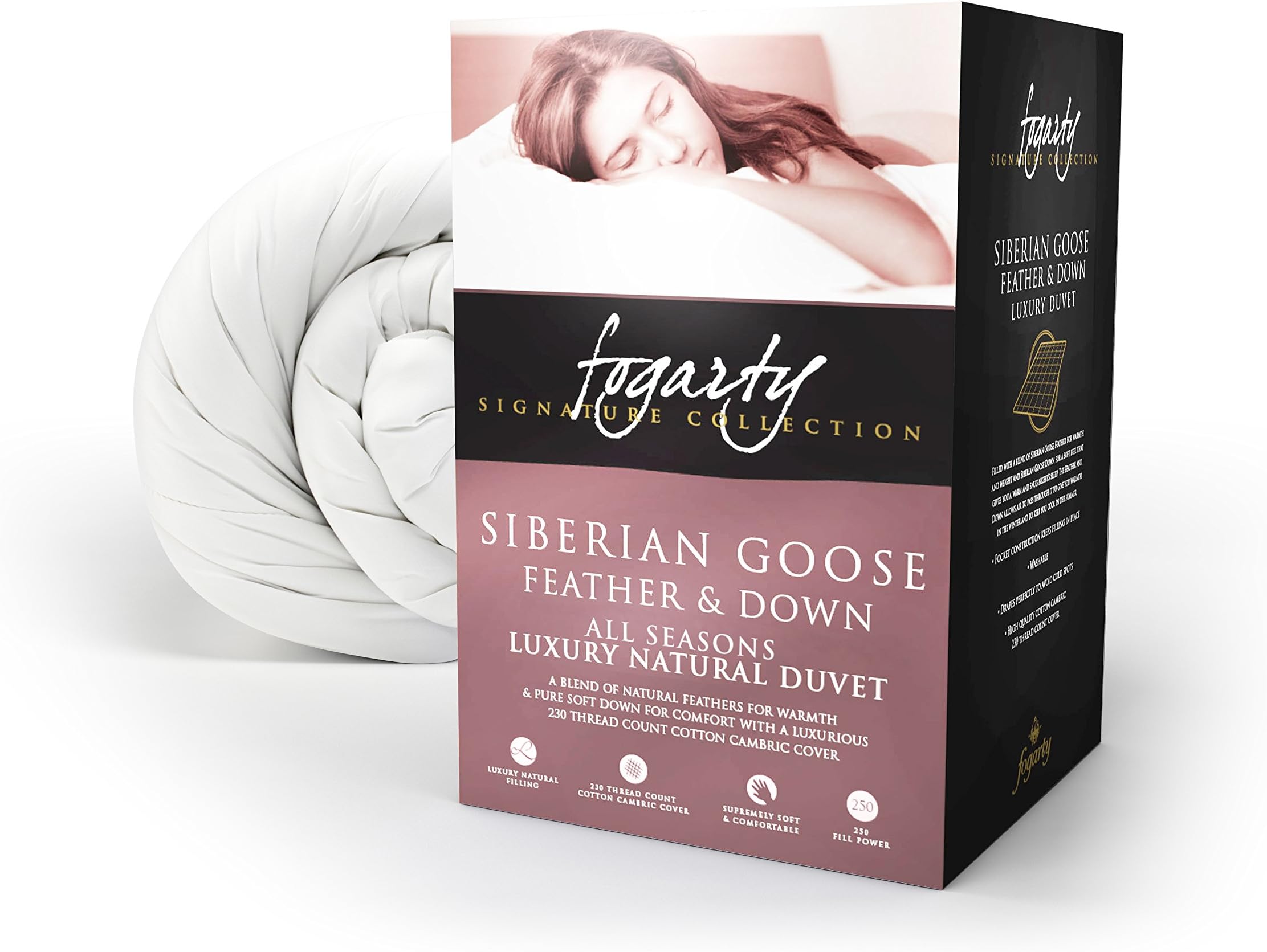 Fogarty Signature Siberian Goose Feather and Down 13.5 Tog Duo Duvet Set - Single