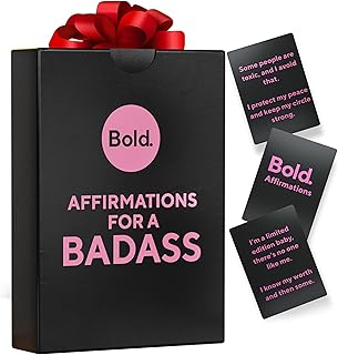 Badass Affirmation Cards - 100 Daily Motivational and Inspirational Affi...