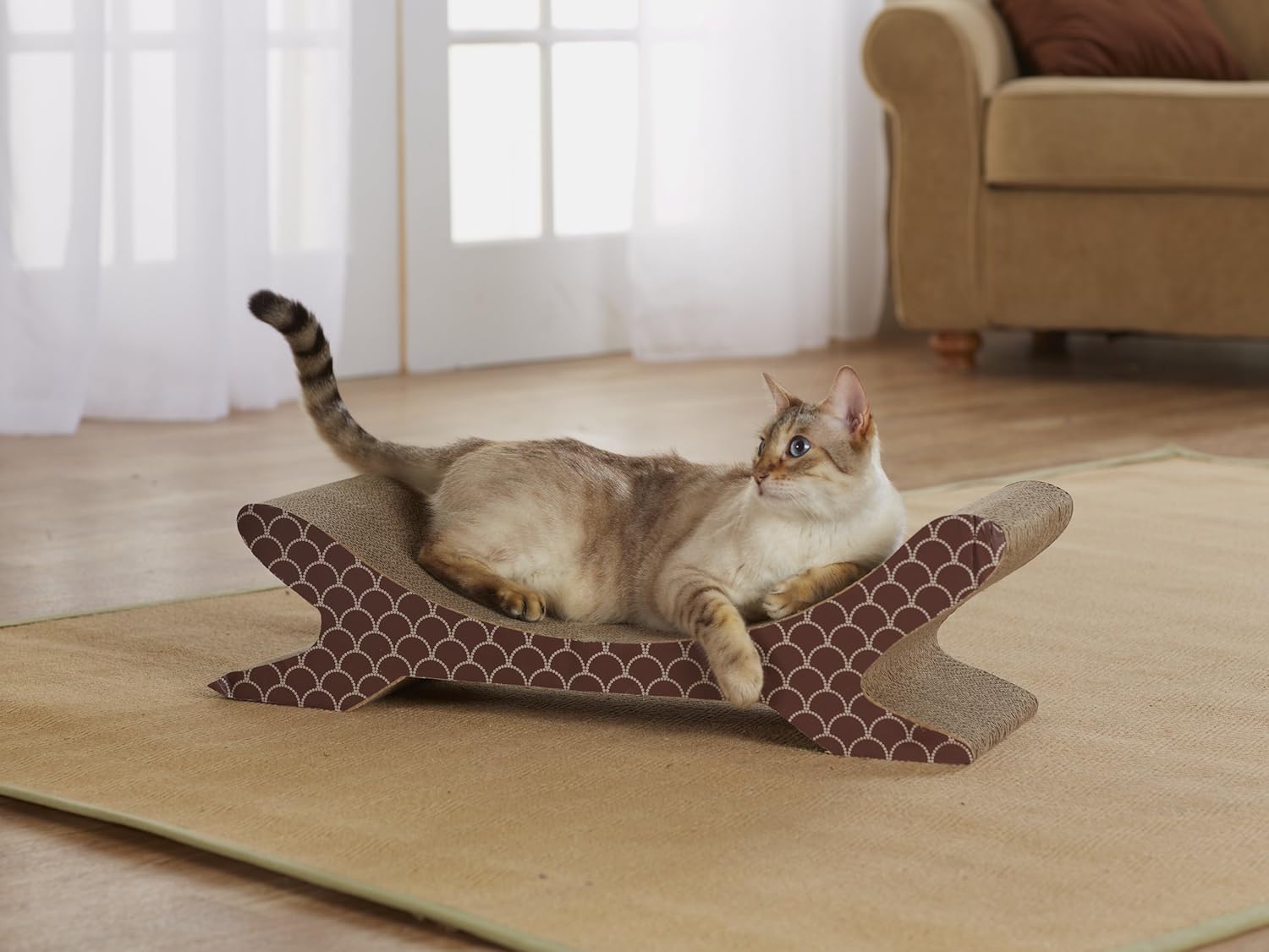 Enchanted Home Pet ScratchZone Cat on a Hot Tin Roof Cardboard Cat