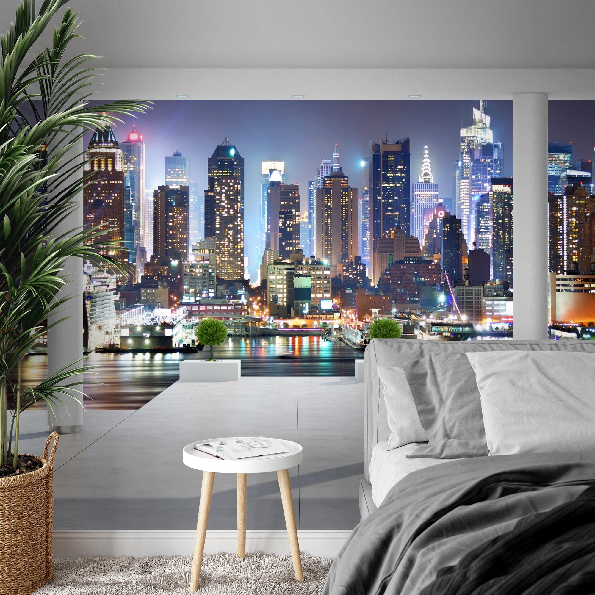 Runa Art Papel tapiz fotográfico Balcón Nueva York Moderna Lana Sala Cuarto Salón - Made in Germany - Vistoso 9204010c