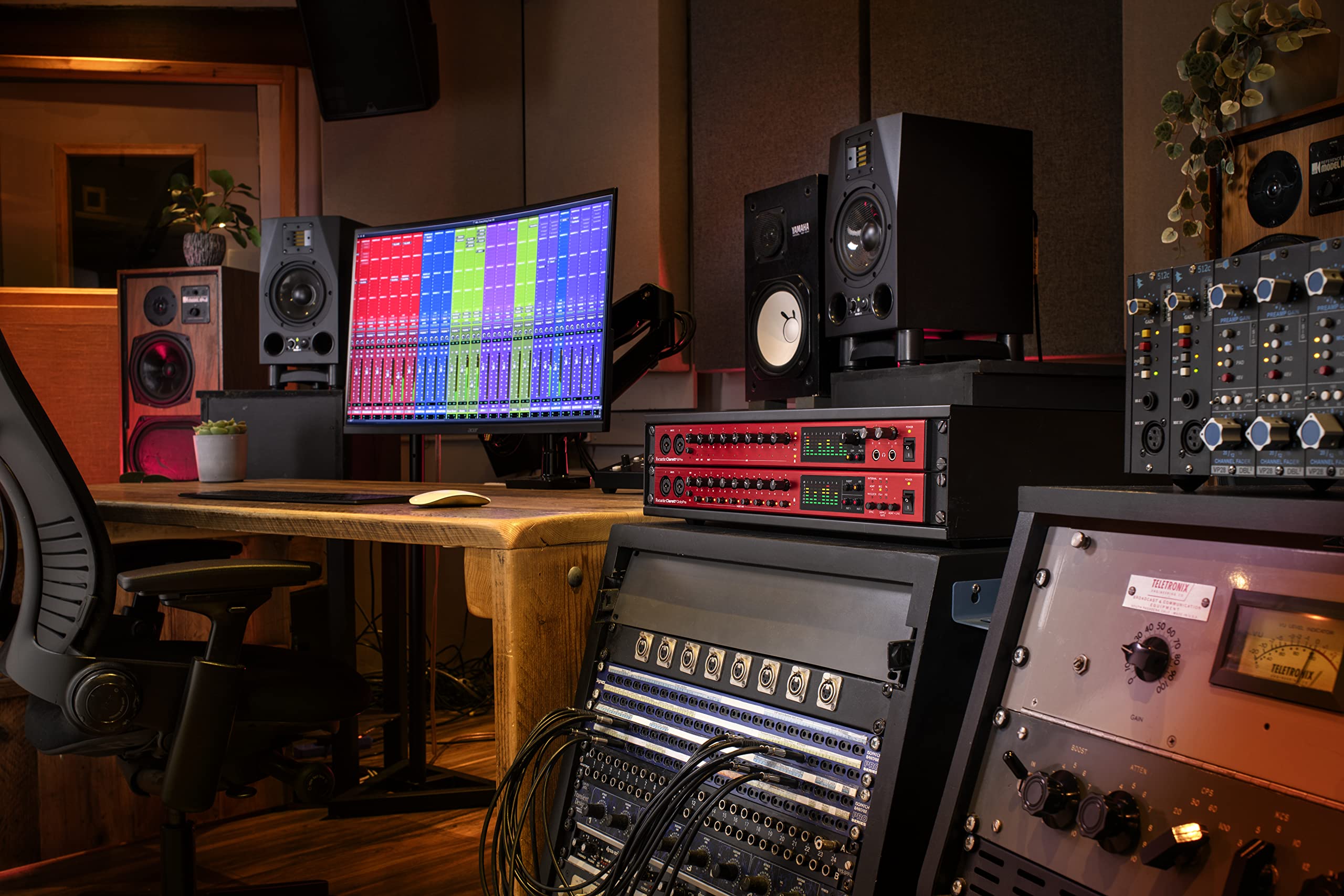 Focusrite Clarett+ OctoPre - Préampli micro ADAT de 8 entrées/8 sorties de qualité professionnelle, avec une large plage dynamique, un niveau de bruit très faible et le mode Air analogique