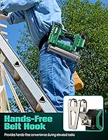 Vista 8 de KIMO - Pistola de uñas de calibre 18 inalámbrica con batería de 2.0 Ah x 2 y cargador rápido, 5000 clavos, disparo de un solo contacto, 180