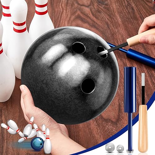 Miniatura 6 de Hungdao Kit de herramientas de extracción de cinta de entrenamiento de bola de bolos, 3 piezas, con cuchilla de repuesto, cuchillo biselado,