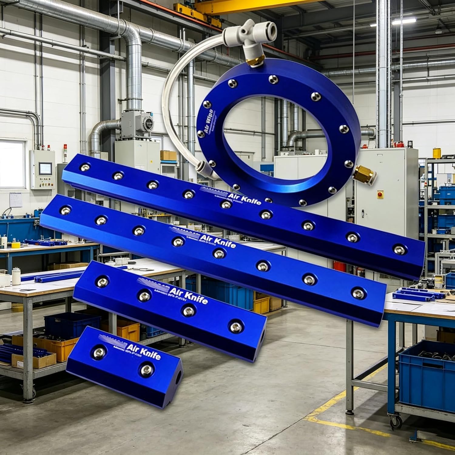 Soffiatore a lama d'aria, lama d'aria per soffiare polvere con interfaccia filettata da 1/4", intensità regolabile per una rimozione efficiente di acqua e polvere, compatibile con compressore d'aria