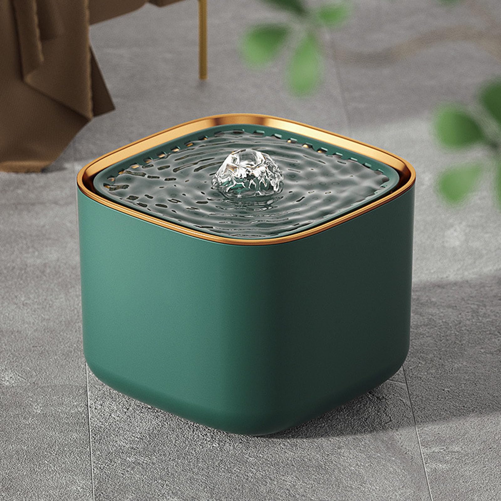 Fontana per Gatti, Fontana Automatica per Gatti, Ciotola per Fontana per Animali Domestici Ultra Silenziosa da 3 Litri con Filtri di Ricambio, Distributore di Acqua per Gatti E Cani,Verde