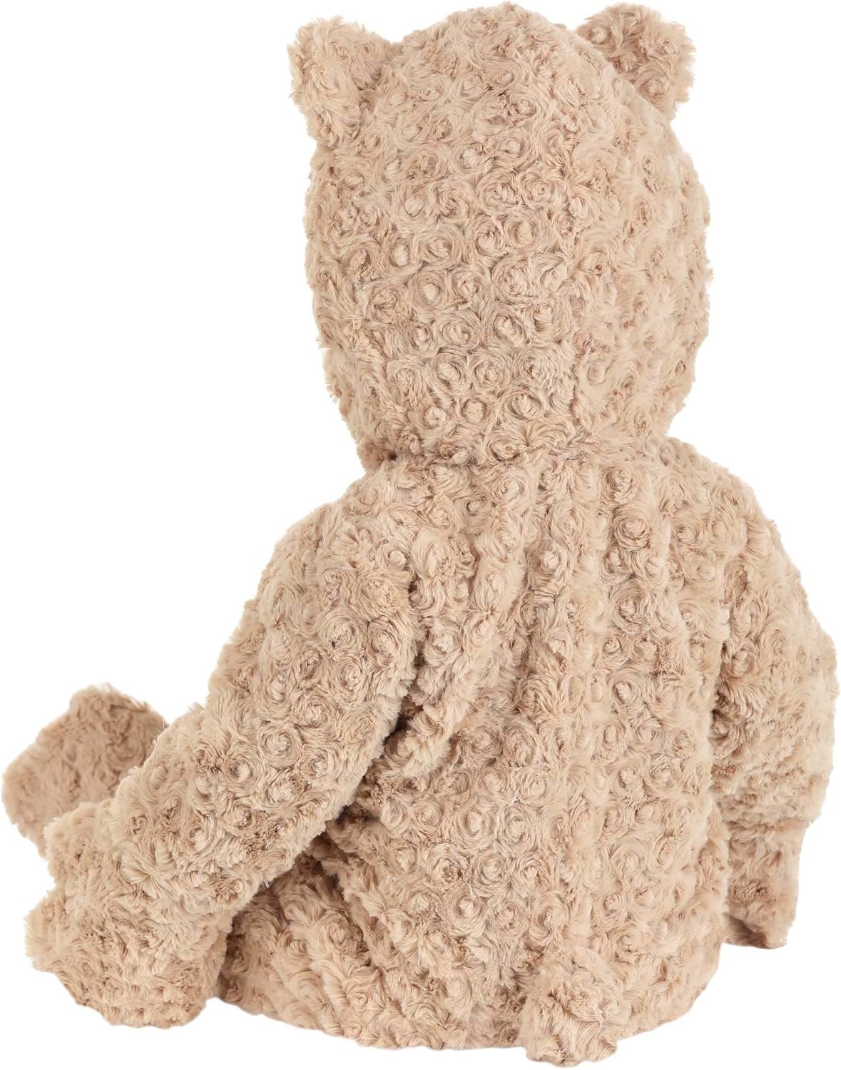 Teddy Bear Costume for Babies, Plush Hooded Tan Bear Jumpsuit with Ears and Mitts Halloween Outfit - Image 2