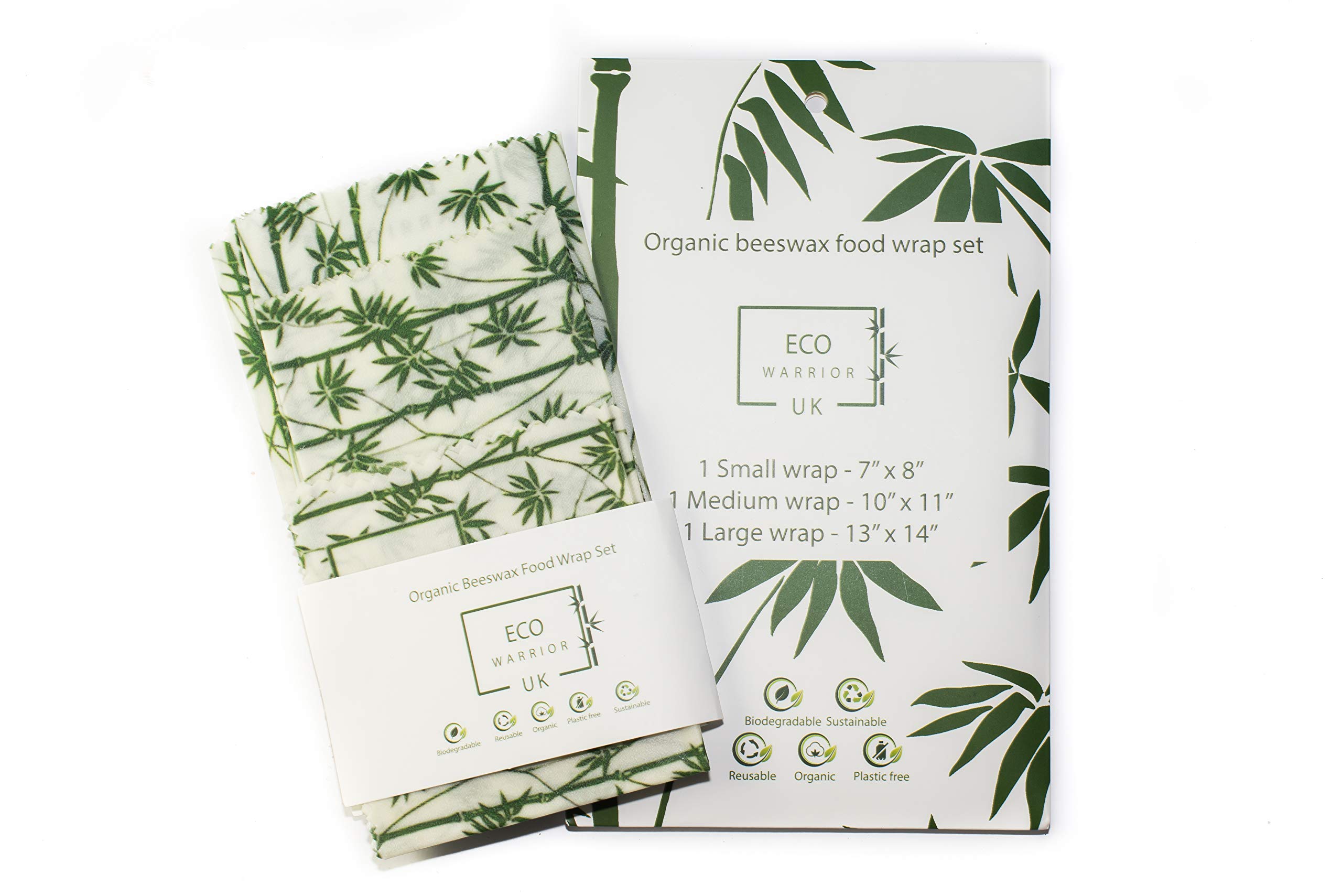 Organic Lunch Set Beeswax Wraps | Zero Waste Eco Friendly Gift | Picnic | School lunch | Work lunch | Lunch box