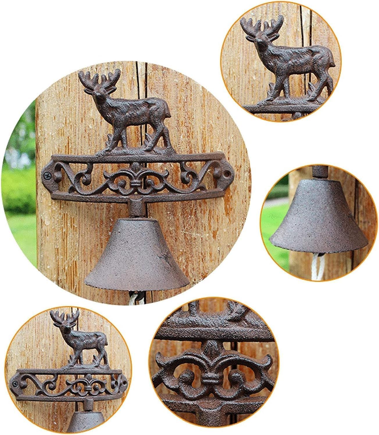 Door Knocker Door Knocker for Front Door Vintage Cast Iron Door Knock Decor Holy Deer Shaped Doorbell Jingle Farmhouse Doorbells Unique