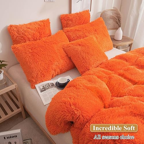 Miniatura 5 de XeGe Fundas de almohada esponjosas de piel sintética, fundas de almohada de felpa suave y peluda, fundas de almohada decorativas de terciopelo para