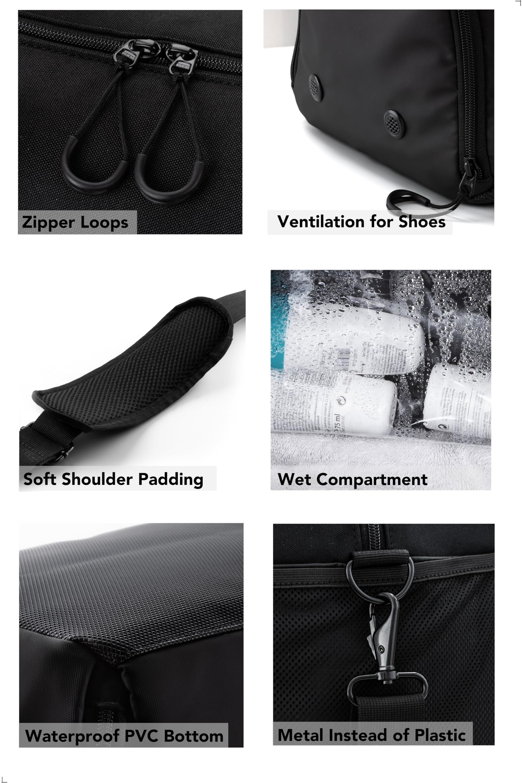 Fitgriff® Bolsa Deporte V2 Mujer y Hombre, con Compartimento para Zapatos y Humeda - Bolso de Gimnasio para Viaje, Entrenamiento - Gym Bag - 4