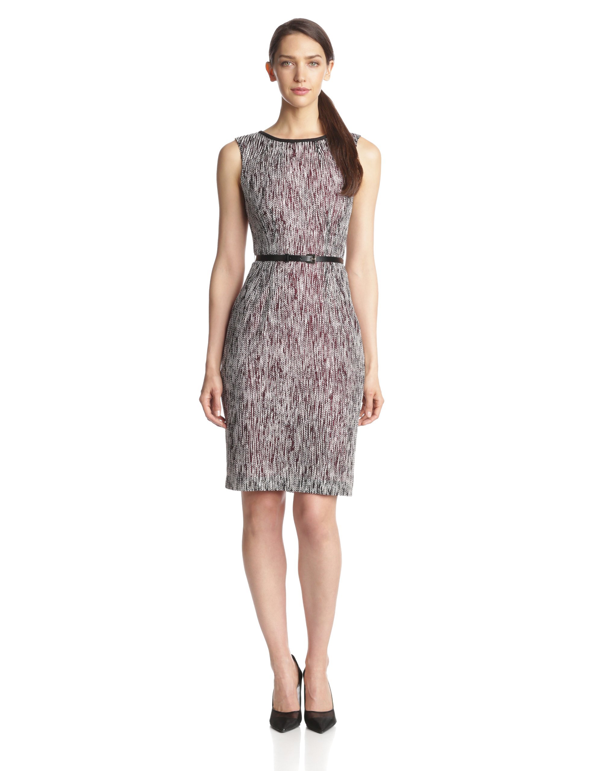 Anne Klein Women's Herringbone Knit Sheath Dress