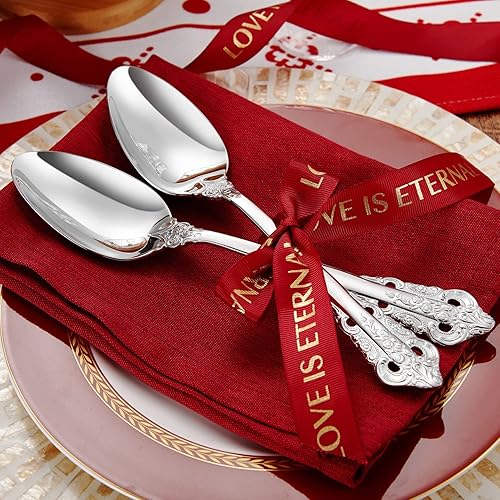 Miniatura 3 de KEAWELL Cuchara grande de servicio de 2 piezas, acero inoxidable 1810, cuchara de servir fina y grande, cucharada resistente, apta para