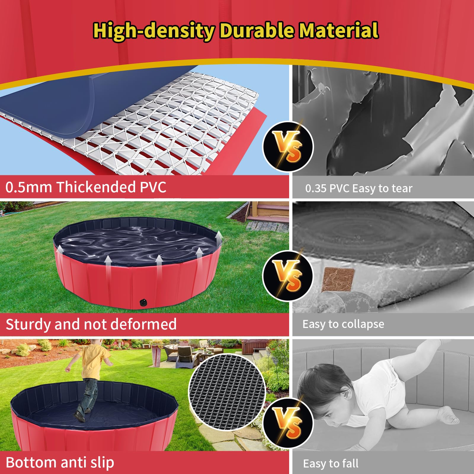 CACSPS Foldable Dog Pool, 32