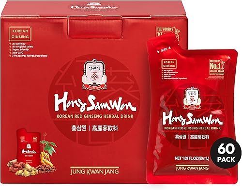 Miniatura 9 de JUNG KWAN JANG US HongSamWon Plus - Té de ginseng rojo coreano, bebida energética de hierbas antes y después del entrenamiento con azufaifo y hongo