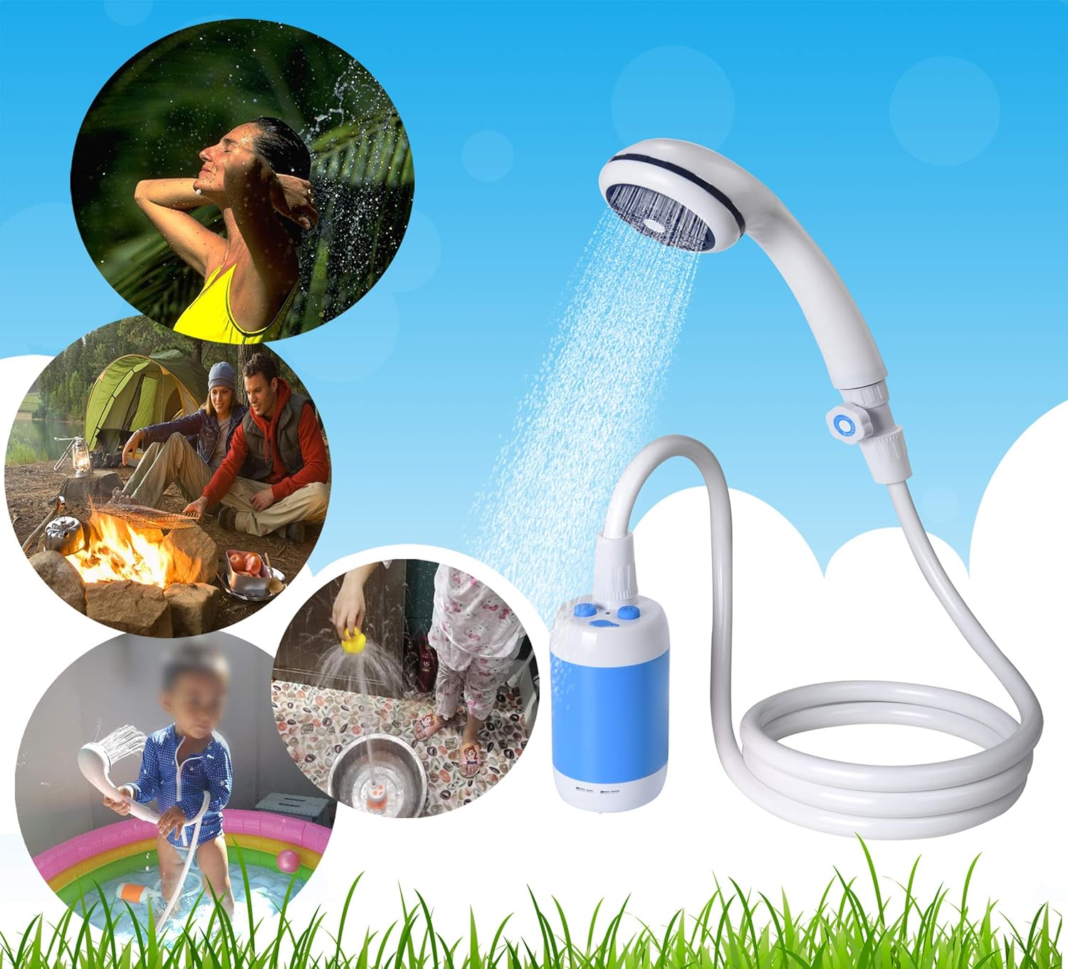 Iron Hammer Portable Shower Camp Shower Rechargeable Shower Camping Shower pet Shower