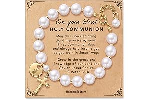 Personalized Initial First Communion Favor Bracelet