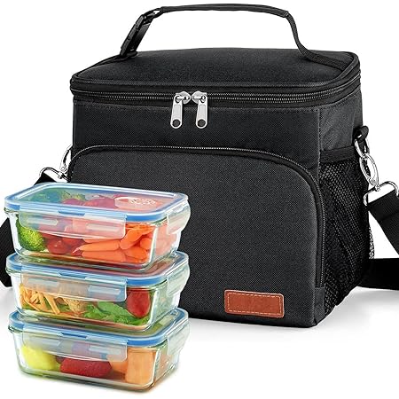 Bolsa De Almuerzo Térmica De Doble Capa, Color Gris