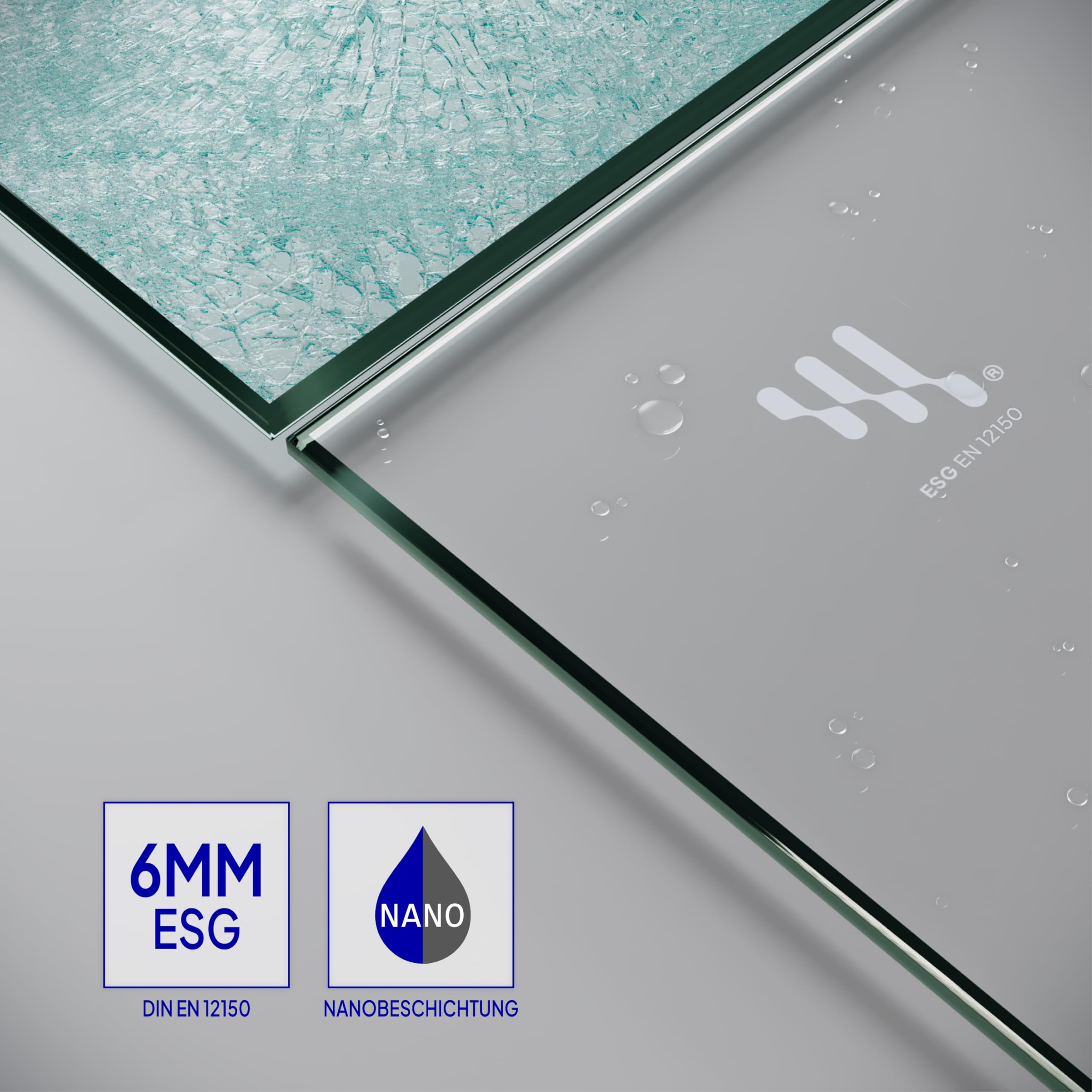 i-flair Mila Duschtür 80x195 cm – Nischentür aus Klarglas, Falttür mit schwarzen Aluminiumprofilen, 6 mm ESG Sicherheitsglas, Nano, Hebe-Senkmechanismus, Verstellbereich 80–83,5 cm, DK822