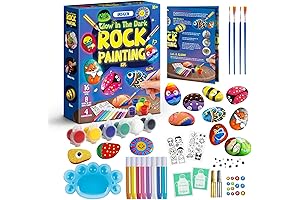 Insgen - Creativity Unleashed: Glow-in-the-Dark Rock Painting Kit for Kids' Artistic Adventures
