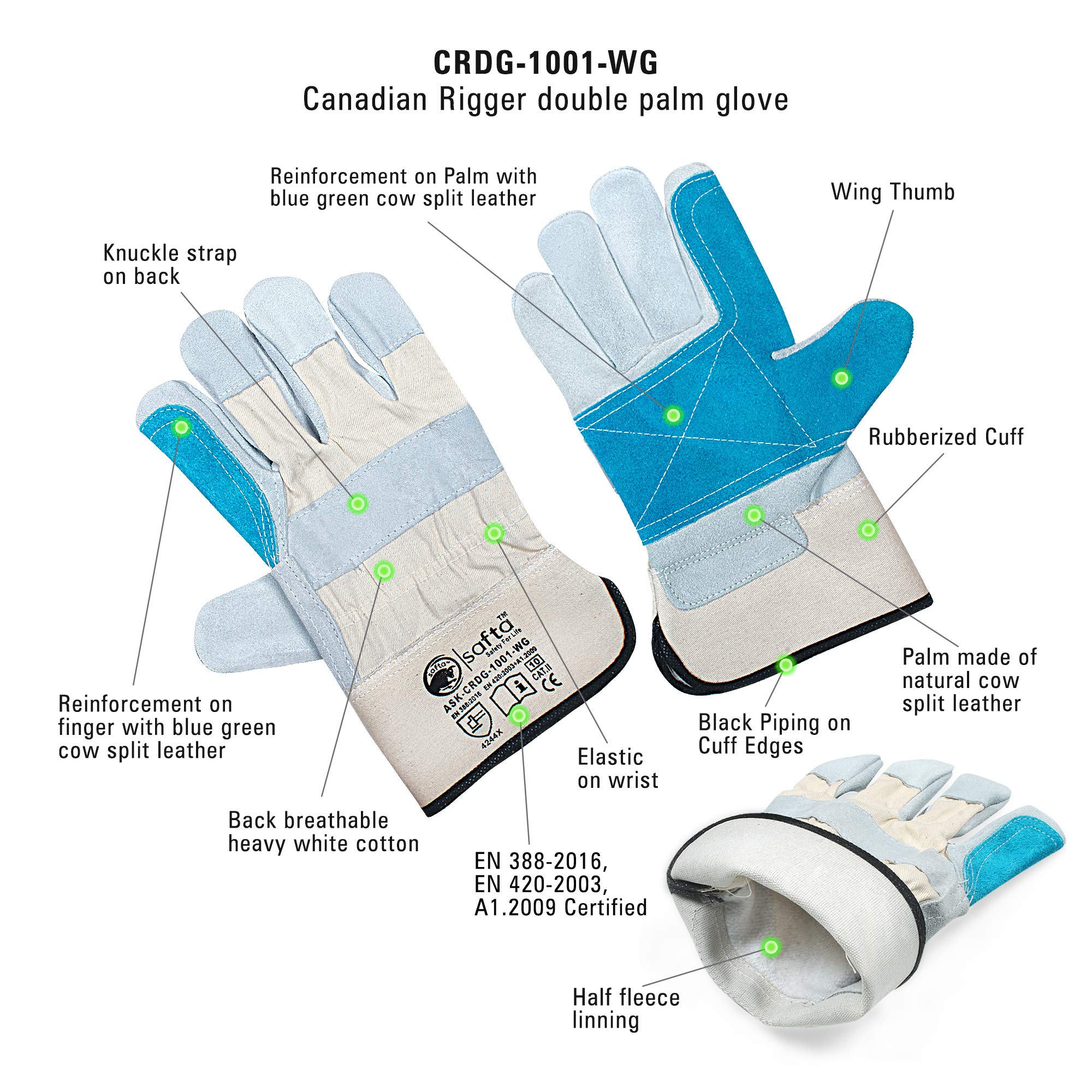 SAFTA Heavy Duty Gardening Gloves Thorn Proof, Gardening Gift for Men & Ladies Gauntlet - Image 2