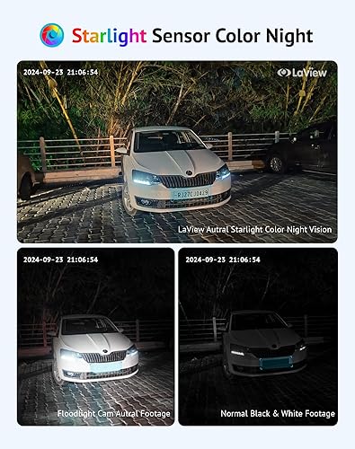 Miniatura 4 de LaView Cámaras de seguridad para exteriores 3K 5MP HD, cámaras para seguridad en el hogar con detección humana AI, IP65 impermeable, conversación de