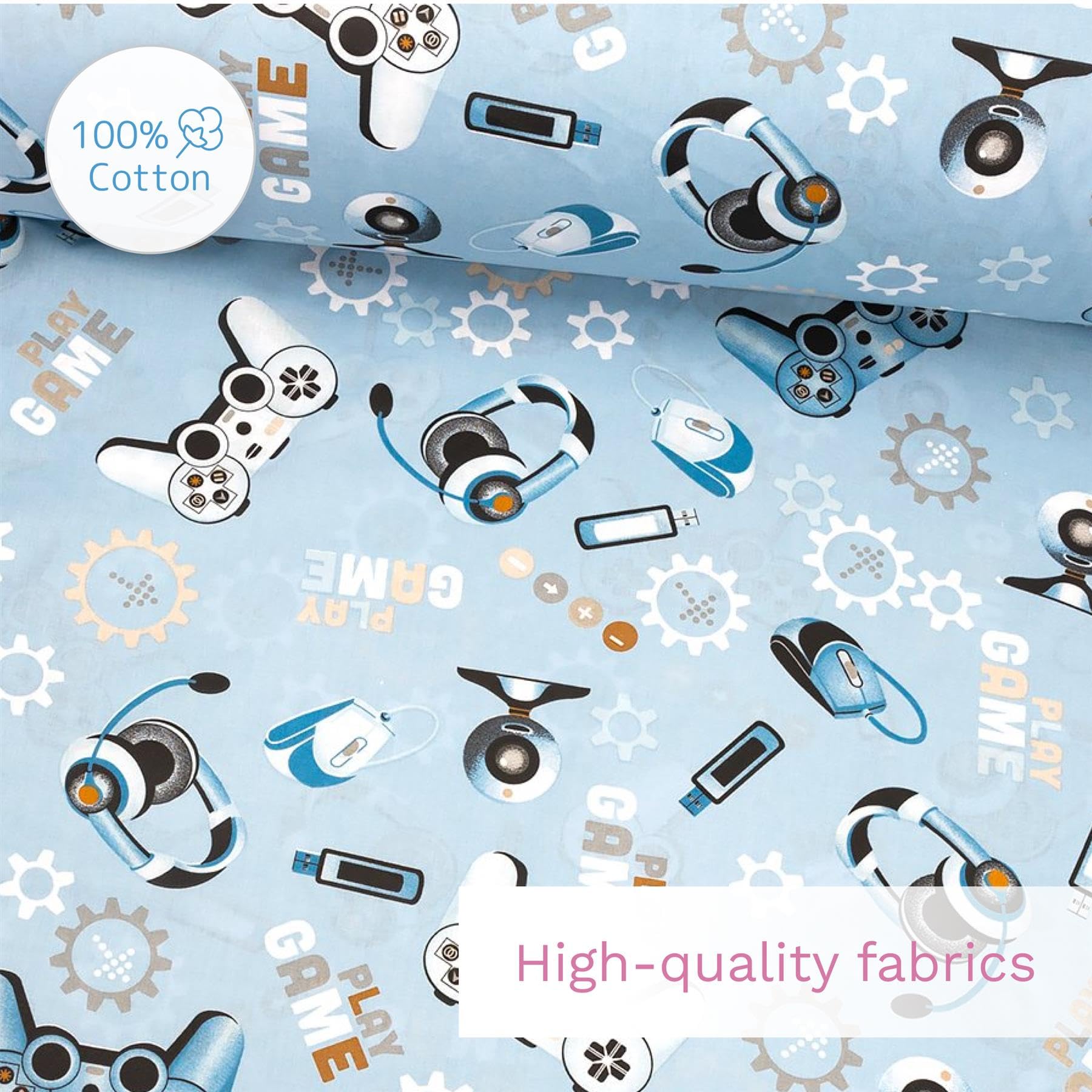 Baby Comfort 4 Piece Toddler Kids Cot Bed Set 120x90 cm Duvet Pillow Duvet Cover Pillowcase 12M+ (It's a Boy) — view 48