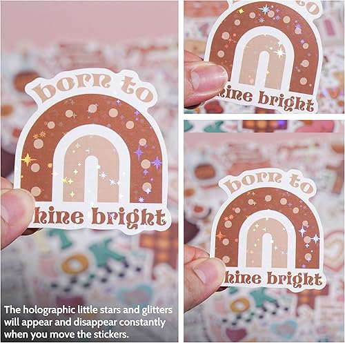 Miniatura 5 de 105 calcomanías motivacionales bohemias, holográficas, vintage, inspiradoras, bohemias, con fe de Jesús, para cristianos, calcomanías de sanación de