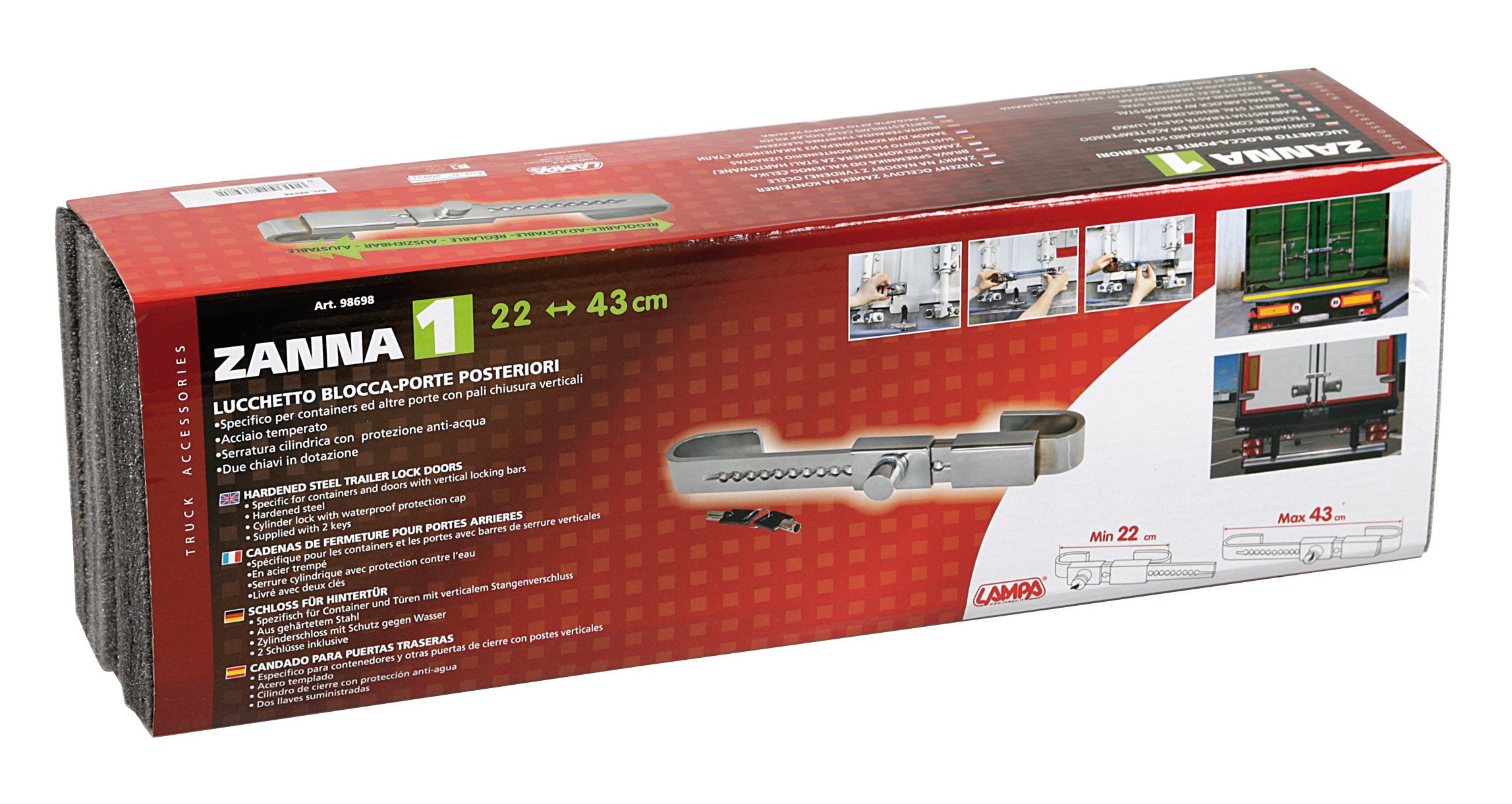 Bulloni Antifurto Lok-Nox Lampa MG01181 | Set Di Sicurezza Per Ruote, Design Anticrimine, Materiali Di Qualità, Per Auto E Moto