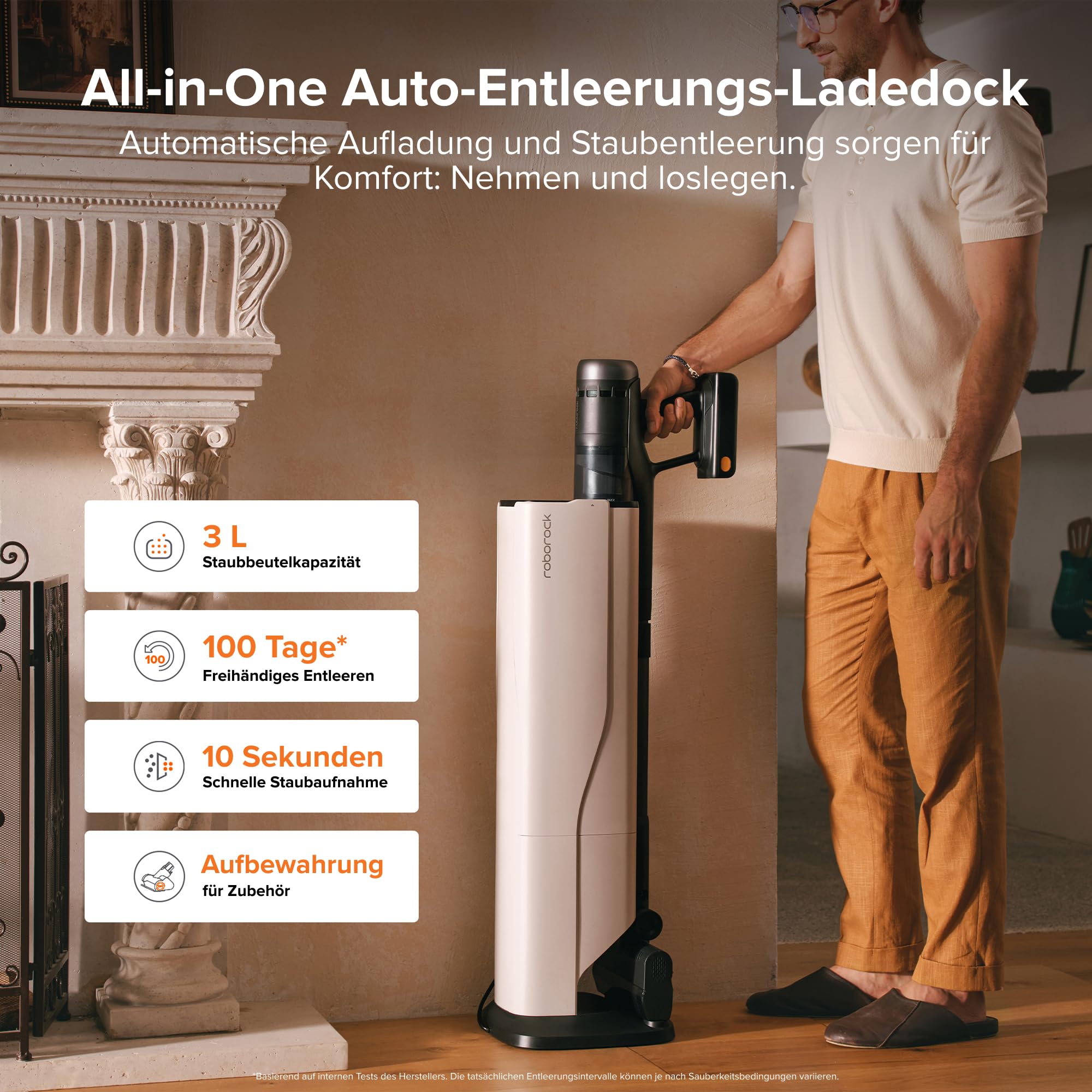 roborock H60 Hub Ultra Akku Staubsauger mit Absaugstation – Bild 2