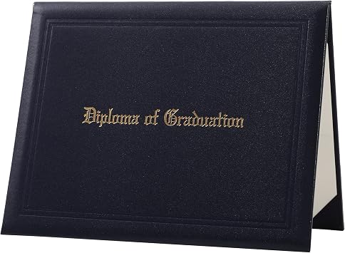 Imprinted Diploma Cover for Certificate 8.5x 11 Black