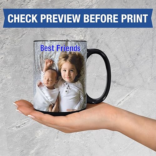 Miniatura 4 de Taza de café personalizada – Tazas personalizadas con texto en imagen, nombre de foto personalizado, logotipo, taza de cerámica – Día de la Madre