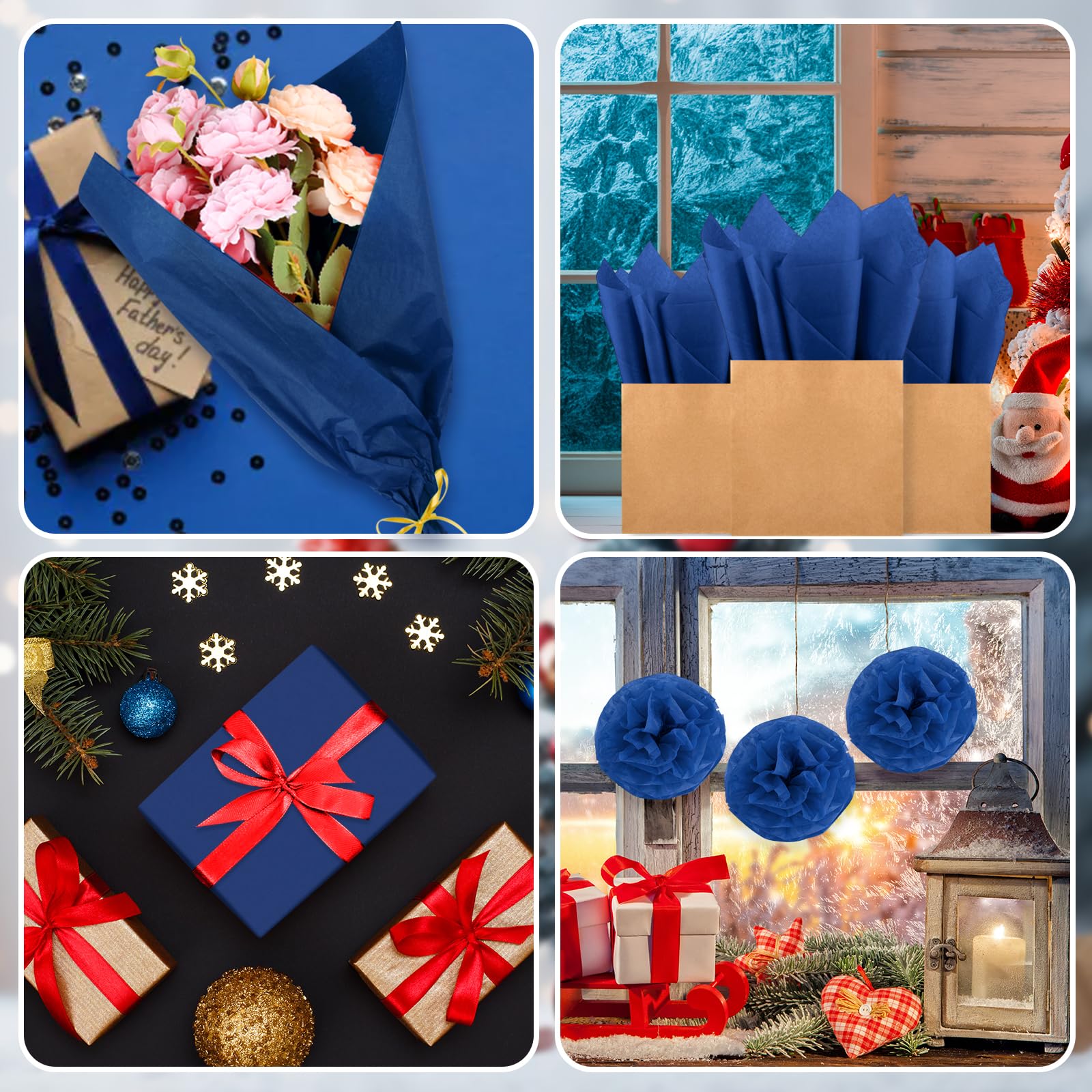 Morcheiong 60 fogli di carta velina blu, carta velina multicolore per arte, carta regalo per confezioni regalo in massa per fai da te, compleanno, matrimonio, decorazioni per feste, vacanze Morcheiong 60 fogli di carta velina blu, carta velina multicolore per arte, carta regalo per confezioni regalo in massa per fai da te, compleanno, matrimonio, decorazioni per feste, vacanze