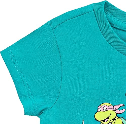 Miniatura 7 de Teenage Mutant Ninja Turtles Leonardo Michelangelo Raphael - Paquete de 2 camisetas para niñas pequeñas y grandes