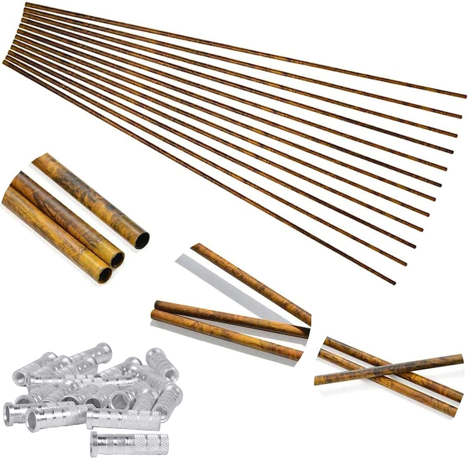 ZSHJGJR 30" Carbon Arrow Shaft ID 6.2mm Spine 250 300 350 400 450 500 550 600 Raw Bare Shaft Archery Carbon Shaft Tube for DIY Homemade Arrows 6/12/24pcs