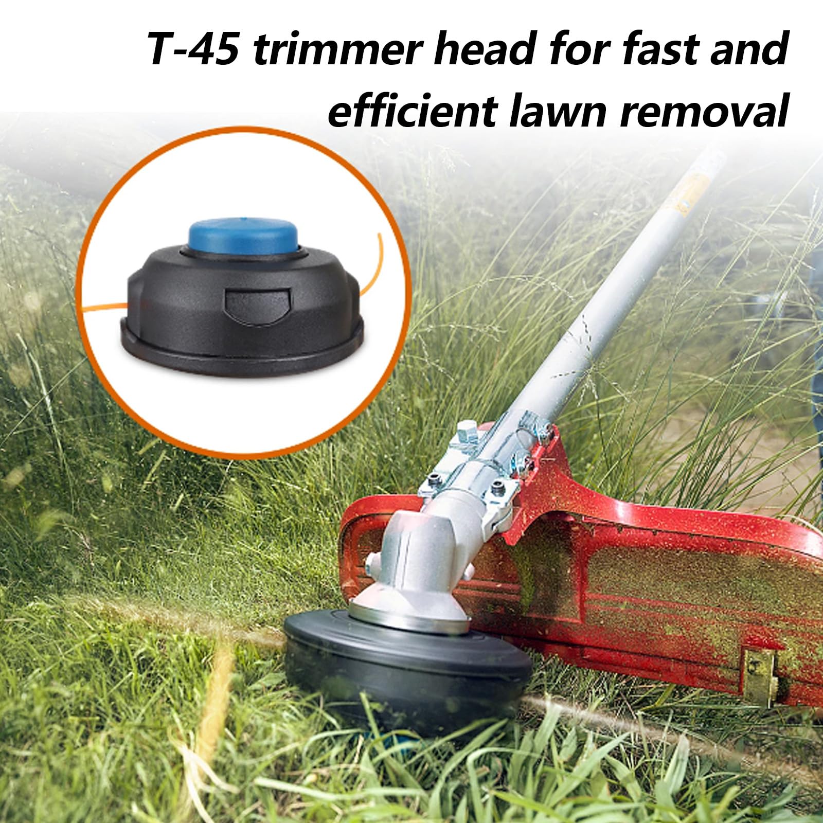 2 Pezzi T45x Testine Decespugliatore per Husqvarna Tap Advance T45x Testina Decespugliatore per Husqvarna Testina di Ricambio per Tosaerba Accessori per Utensili da Giardino T45 T45x