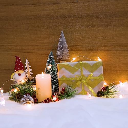 Miniatura 6 de 1 paquete de manta de nieve falsa de 3 x 8 pies, hoja de nieve sintética gruesa de Navidad, rollo de nieve artificial para manualidades, exhibición