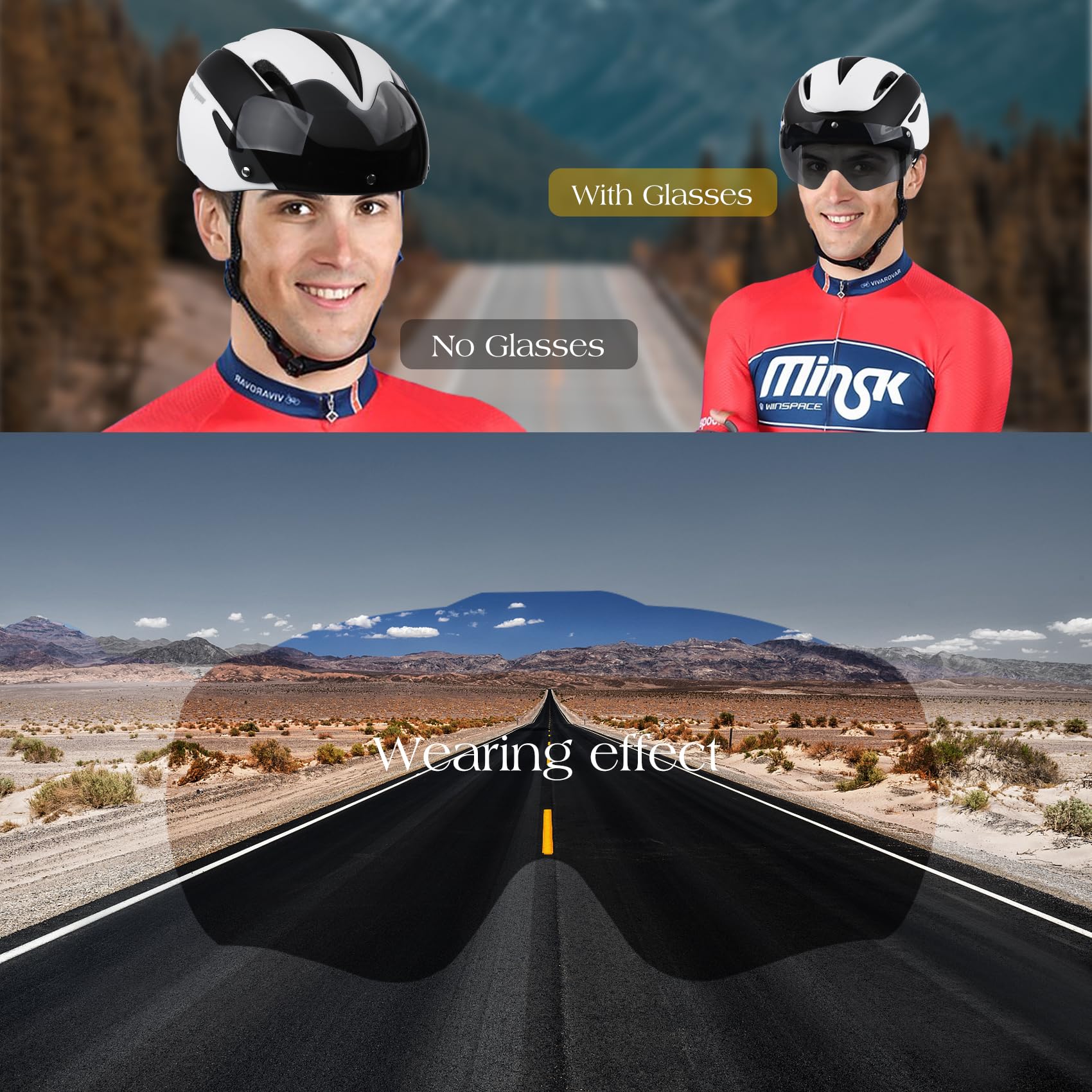 KINGLEAD Casco da Bici per Uomo e Donna, MTB Con Visiera Rimovibile, Traspirante Ultraleggero e Regolabile
