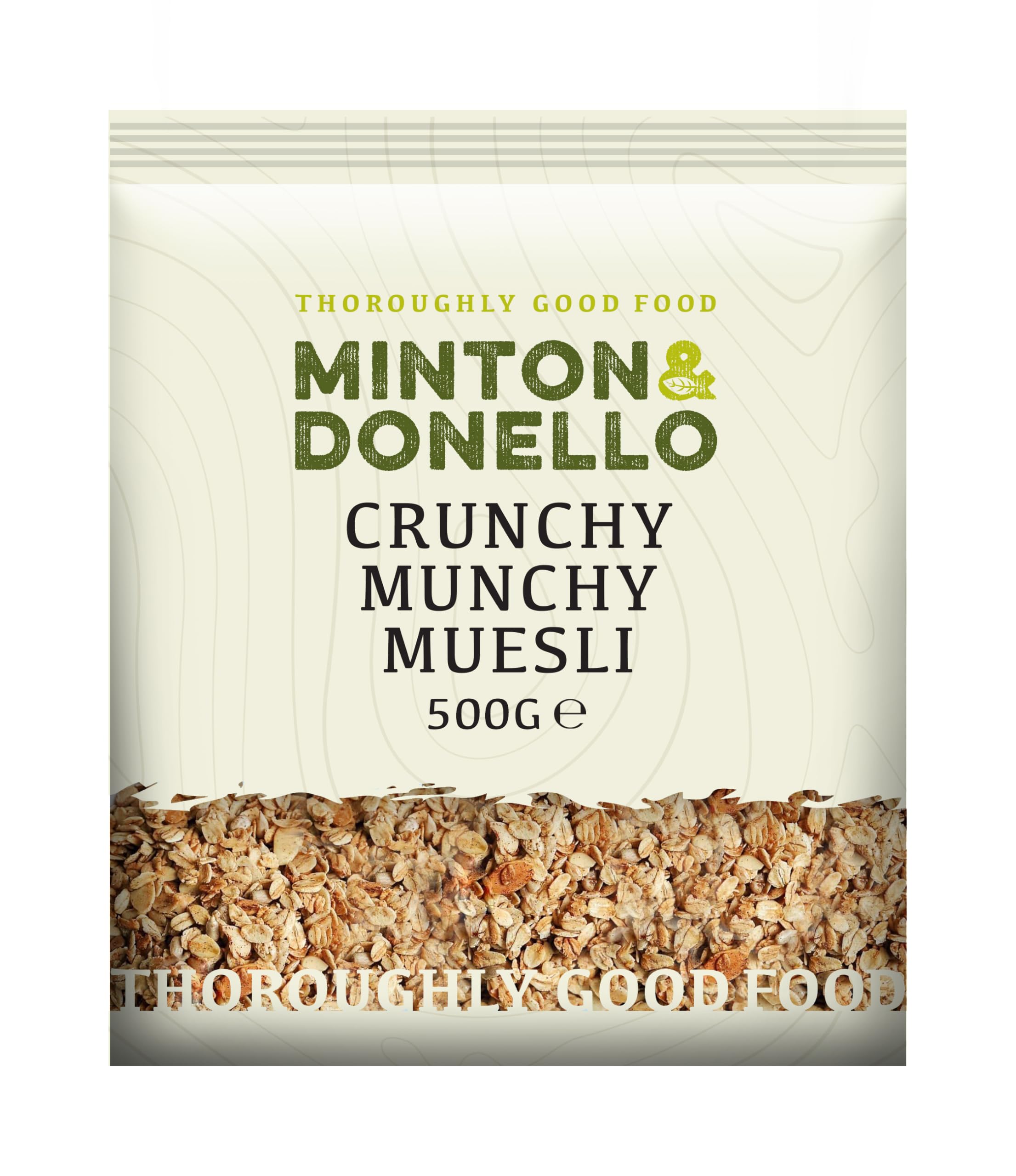 Minton & Donello - Crunchy Munchy Muesli, 500g - with Malted Toasted Wheatflakes, Sultanas, Toasted Coconut, Hazelnuts