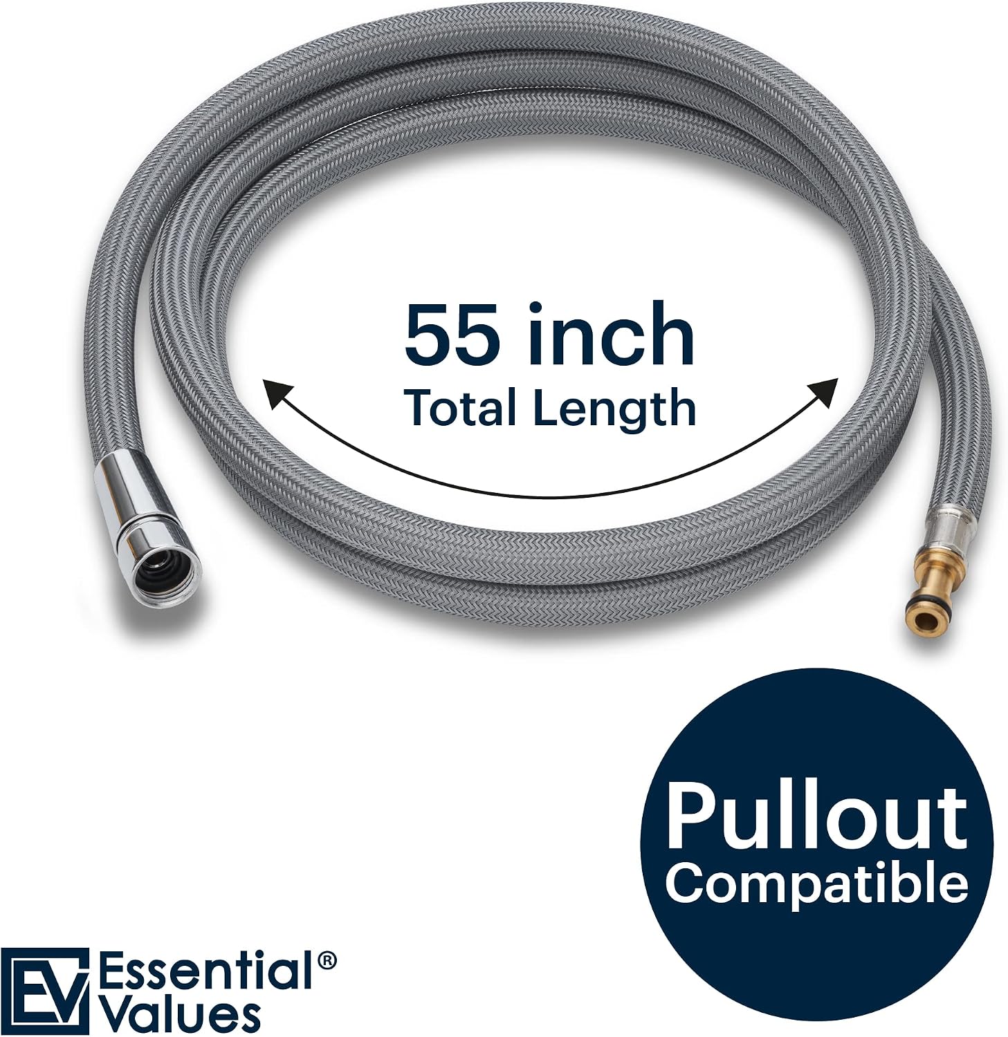 Pullout Compatible Moen Sprayer Hose Replacement - Aftermarket Moen Hose Replacement for Kitchen Faucets (# 159560) - Fits in Place of Moen Kitchen Faucets Hose 159560